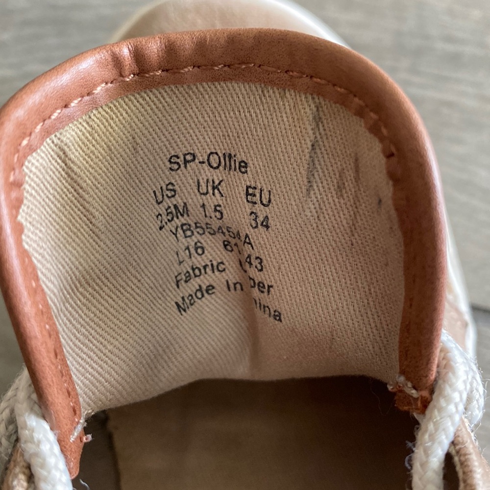 Boys Sperry Ollie Shoes - Tan/Khaki - Picture 4 of 8